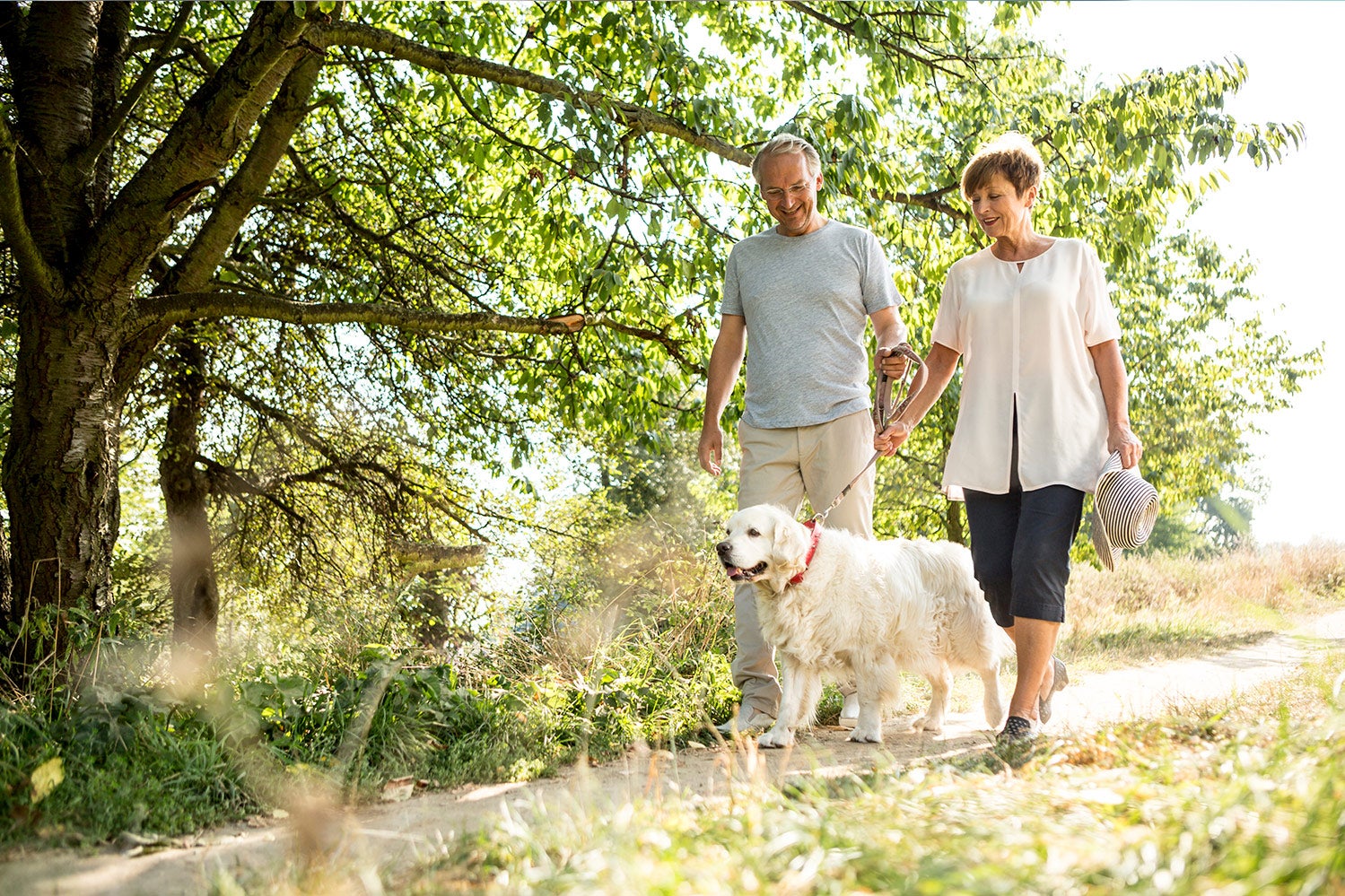 Couple taking a walk